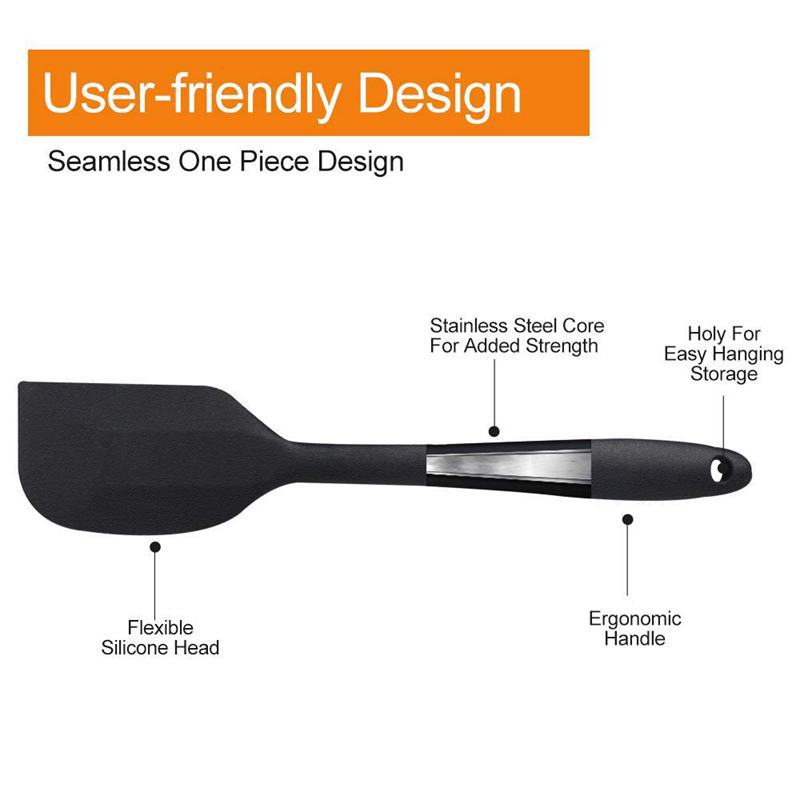5-Piece Silicone Spatula Set for Baking Tools
