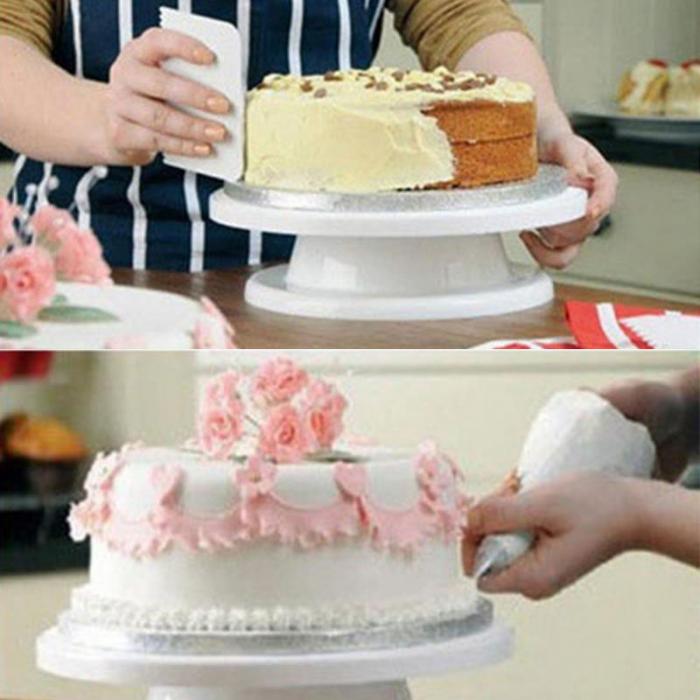 Rotating Cake Table and Baking Tools