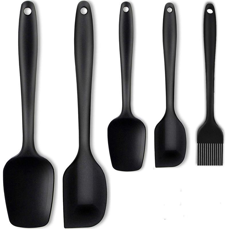 5-Piece Silicone Spatula Set for Baking Tools